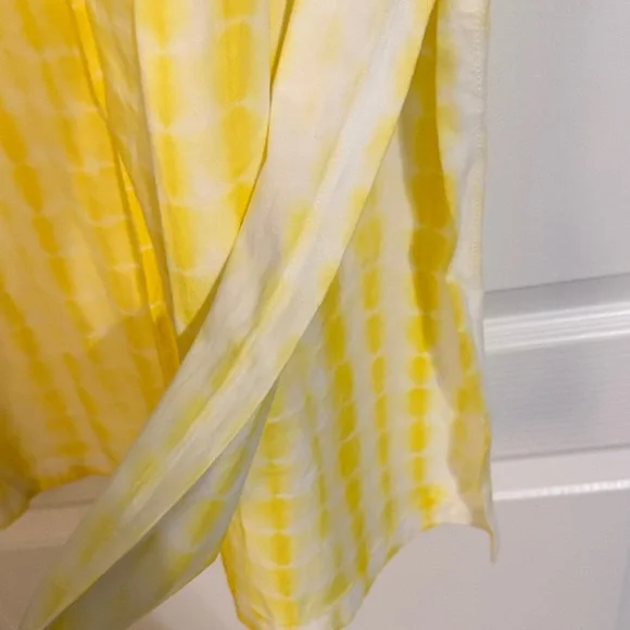 Polo by Ralph Lauren Yellow and White Tie-Dye Midi Dress - Picture 2 of 6
